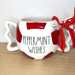 🆕️ Rae Dunn Peppermint Wishes Candy Shaped Mug